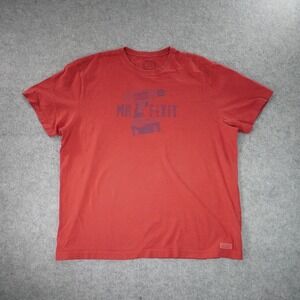Life Is Good Shirt Mens XL Red Short Sleeve Crew‎ Neck Mr. Fix It Handyman